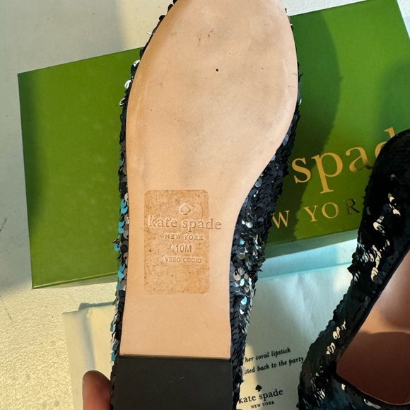 NWOT Kate Spade Sequin Flats - 10M - Picture 12 of 13